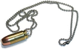 Bullet Necklace .45 ACP Hollow Point Full Metal Jacket Brass Casing - Qty-3 - RedVex
