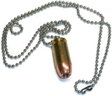 Bullet Necklace .45 ACP Hollow Point Full Metal Jacket Brass Casing - Qty-3 - RedVex