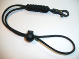 RedVex 550lb Paracord / Survival Lanyard - 12" - Black - Rattlesnake - Sawtooth Style - Choose Your Clip - RedVex