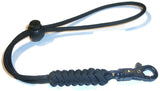 RedVex 550lb Paracord / Survival Lanyard - 12" - Black - Rattlesnake - Sawtooth Style - Choose Your Clip