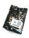 RedVex Black European Acrylic Drum Beads - 10mm x 8mm - Qty of 100