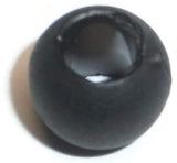 RedVex Black European Acrylic Drum Beads - 10mm x 8mm - Qty of 100