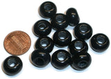RedVex Black European Acrylic Rondelle Beads - 13mm x 8mm - Qty of 50