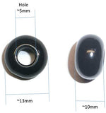 RedVex Black European Acrylic Rondelle Beads - 13mm x 8mm - Qty of 50