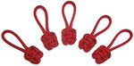 RedVex Paracord Zipper Pulls/Lanyards - Lot of 5 - ~2.5 - Red - RedVex