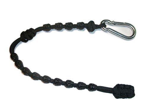 RedVex Ranger Pace Counter Skull Beads Black Cord - 13 inches - Choose Your  Skull Color and Attachment (