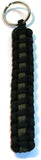 Redvex Thin Green Line Paracord Key Chain/Key Fob/Lanyard Pull - by Black with Green Line - 3", 4", 6", and 8" Lengths (Qty-1) - RedVex