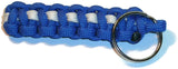 Redvex Thin White Line Paracord Key Chain/Key Fob/Lanyard Pull - by Blue with White Line - 3", 4", 6", and 8" Lengths (Qty-1) - RedVex