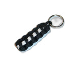 Thin White Line Paracord Key Chain / Key Fob / Lanyard Pull - by RedVex - Black with White Line - 3", 4", 6", and 8" Lengths (Qty-1) - RedVex