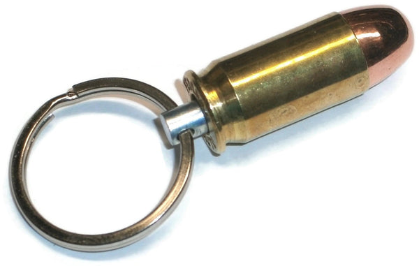 Bullet Keychain .45 ACP 45 Auto Full Metal Jacket Brass Casing - RedVex