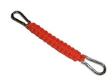 RedVex 550 lb Paracord/Survival Cobra Style Lanyard with 220 lb Steel Carabiners - 12" - Orange