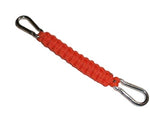 RedVex 550 lb Paracord/Survival Cobra Style Lanyard with 220 lb Steel Carabiners - 9" - Orange