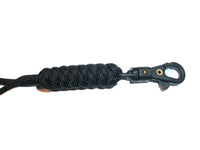 RedVex 550lb Paracord / Survival Lanyard - 12" - Black - Rattlesnake - Sawtooth Style - Choose Your Clip