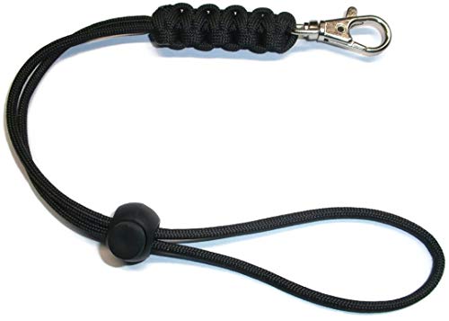 RedVex 550lb Paracord/Survival Lanyard - 12" - Black - Cobra Style with Metal Clip - Lot of 3 Lanyards - RedVex