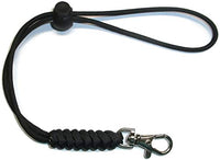 RedVex 550lb Paracord/Survival Lanyard - 12" - Black - Rattlesnake - Style - Metal Clip - ABS Plastic Stopper - RedVex