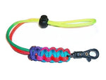 RedVex 550lb Paracord/Survival Lanyard - Cobra Style with ABS Clip and Stopper (Choose Your Size and Color) (Rainbow(Patterns Vary), 14")