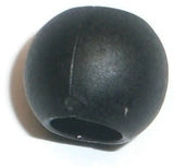 RedVex Black European Acrylic Drum Beads - 10mm x 8mm - Qty of 100