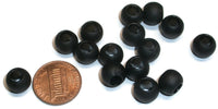 RedVex Black European Acrylic Drum Beads - 10mm x 8mm - Qty of 100