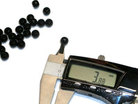 RedVex Black European Acrylic Drum Beads - 8mm x 6mm - Qty of 125