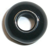 RedVex Black European Acrylic Rondelle Beads - 13mm x 8mm - Qty of 50