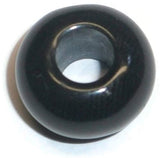 RedVex Black European Acrylic Rondelle Beads - 13mm x 8mm - Qty of 50