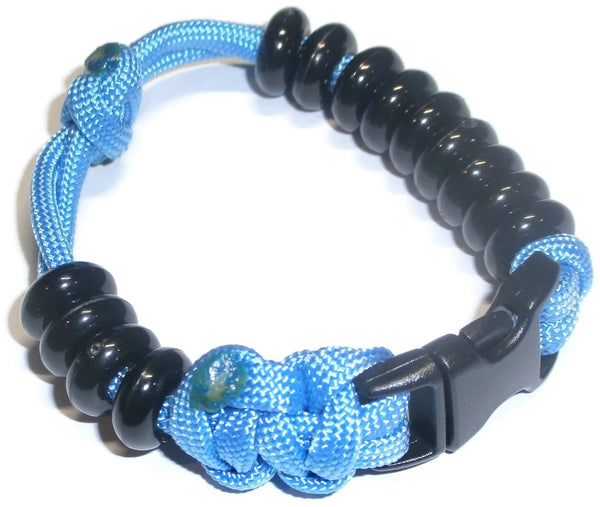 RedVex Compact Pace Counter Bead Bracelet - Land Navigation Bracelet - Choose Your Size and Color - Customization Available (Baby Blue, 8.5 inch) - RedVex