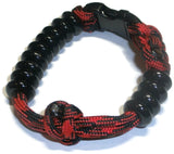 RedVex Compact Pace Counter Bead Bracelet - Land Navigation Bracelet - Choose Your Size and Color - Customization Available (Black and Red, 7 inch) - RedVex
