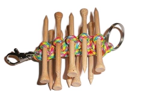 RedVex Paracord Golf Tee Holder - Confetti Color - Holds 10 Golf Tees - RedVex