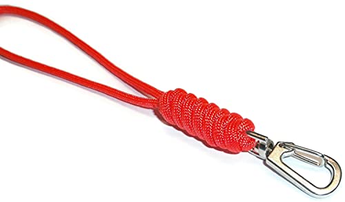 RedVex Paracord Knife Lanyard - Sawtooth/Rattlesnake Style - Metal Clip - Choose Your Color and Size - RedVex
