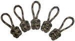 RedVex Paracord Zipper Pulls/Lanyards - (5-Qty) - ~2.5 - Woodland Camo - RedVex