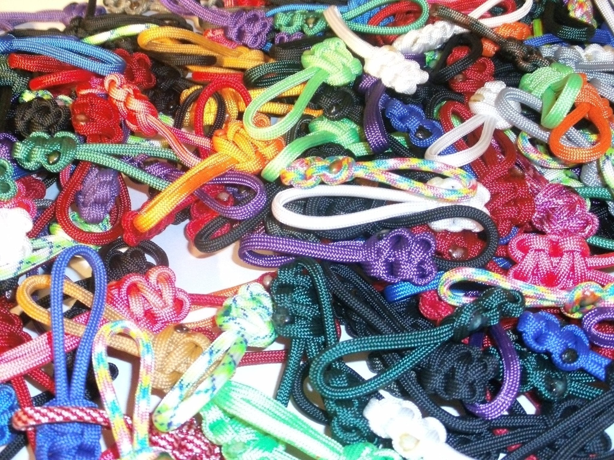 RedVex Paracord Zipper Pulls/Lanyards - Lot of 10 - ~2.5 - Mixed Random  Colors - RedVex