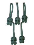 RedVex Paracord Zipper Pulls/Lanyards - Lot of 5 - ~2.5 - Dark Green - RedVex