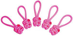 RedVex Paracord Zipper Pulls/Lanyards - Lot of 5 - ~2.5 - Pink - RedVex