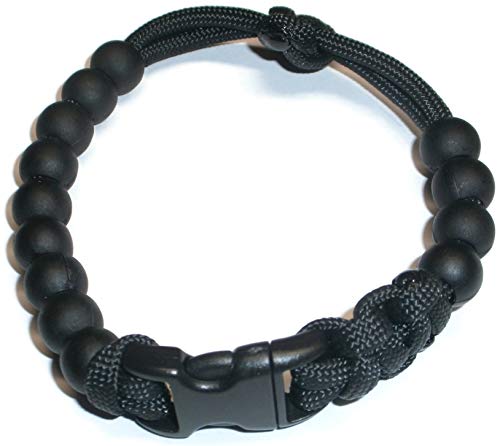 RedVex Ranger Pace Counter Bead Bracelet Black - Choose Your Size - Customization Available - RedVex