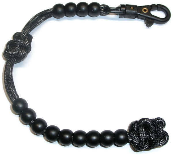 RedVex Ranger Pace Counter Beads 10 inches (ungutted) - ABS Clip - Choose Your Color - Customization Available (Black and Gray (Charcoal)) - RedVex