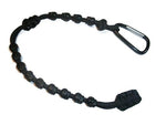 RedVex Ranger Pace Counter Skull Beads Black Cord - 13 inches - Choose Your Skull Color and Attachment (Black Skulls, Aluminum Carabiner) - RedVex