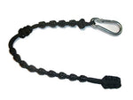 RedVex Ranger Pace Counter Skull Beads Black Cord - 13 inches - Choose Your Skull Color and Attachment (Black Skulls, Steel Carabiner) - RedVex