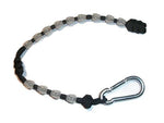 RedVex Ranger Pace Counter Skull Beads Black Cord - 13 inches - Choose Your Skull Color and Attachment (Translucent Skulls, Steel Carabiner) - RedVex