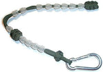 RedVex Ranger Pace Counter Skull Beads OD Green Cord - 13 inches - Choose Your Skull Color and Attachment (Translucent Skulls, Steel Carabiner) - RedVex