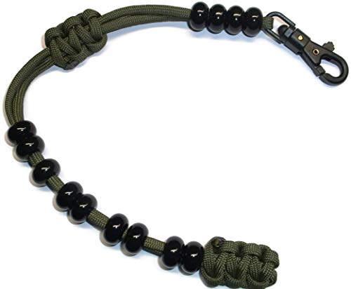 Paracord Pace Counter Ranger Beads (Black/Glow-In-The-Dark)