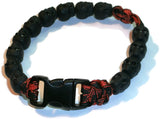 RedVex Skull Pace Count Bracelet - Skull Ranger Bead Bracelet - Black Skulls - Choose Color and Size - Customization Available - RedVex