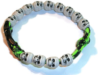 RedVex Skull Pace Count Bracelet - Skull Ranger Bead Bracelet - White Skulls - Choose Color and Size - Customization Available - RedVex
