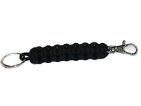 RedVex Spring Link Caribiner Clip with Paracord Strap, Black (Cobra Style with 1.5" Metal Lobster Clip) - RedVex