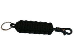 RedVex Spring Link Caribiner Clip with Paracord Strap, Black (King Cobra Style with 2" ABS Lobster Clip) - RedVex