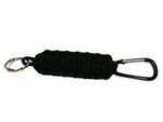 RedVex Spring Link Caribiner Clip with Paracord Strap, Black (King Cobra Style with 2" Aluminum Carabiner) - RedVex