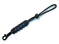 RedVex Thin Blue Line Paracord Wrist Lanyard with ABS Clip - Support Your Law Enforcement/Public Safety - Choose Your Size (Custom - RedVex