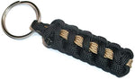 RedVex Thin Gold Line Paracord Key Chain/Key Fob/Lanyard Pull Black with Gold Line - 3", 4", 6", and 8" Lengths (Qty-1) - RedVex