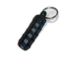 RedVex Thin GrayLine Paracord Cobra Style Key Chain / Key Fob - Black with Gray Line - 3" , 4", 6", 8" Lengths (Qty-1) - RedVex