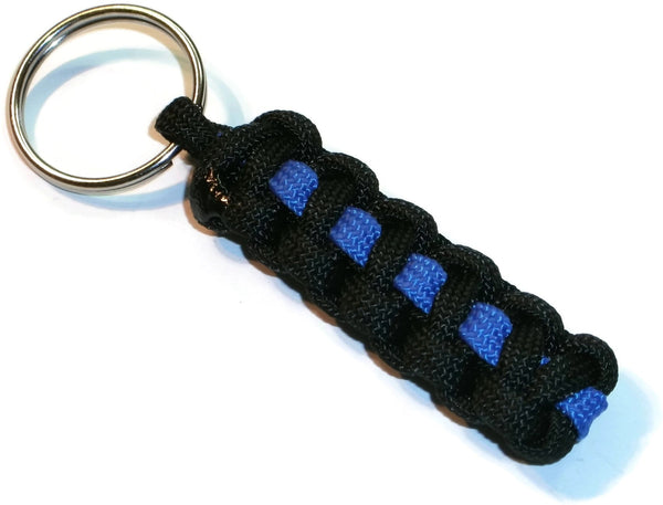 RedVex Thin Line Paracord Key Chain/Key Fob - Choose Your Colors - 3", 4", 6", and 8" Lengths (Qty-1) - RedVex