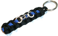 RedVex Thin Line Paracord Key Chain/Key Fob - Choose Your Colors - 3", 4", 6", and 8" Lengths (Qty-1) - RedVex